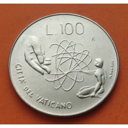 VATICANO 100 LIRAS 1962 CONCILIO PAPA JUAN XXIII ACERO SC KM*73 