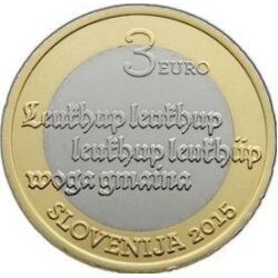 . 3 EUROS 2015 ESLOVENIA PRIMER TEXTO ESLOVENO SC MONEDA COIN