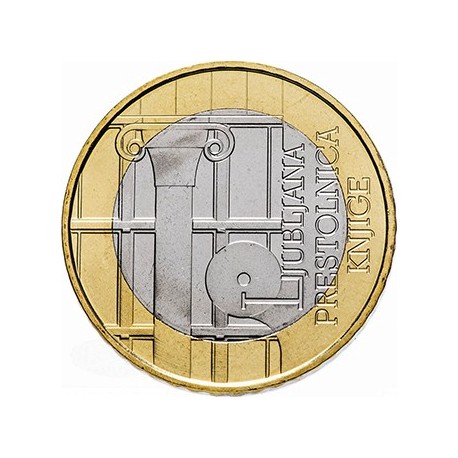 ESLOVENIA 3 EUROS 2010 INDUSTRIA EN LJUBLJANA MONEDA BIMETALICA SC Slovenia Slowenien 3 EURO 2010
