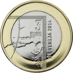 3€ EUROS 2014 ESLOVENIA JANEZ PUHAR MONEDA SIN CIRCULAR