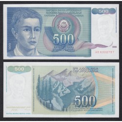 . YUGOSLAVIA 500 DINARA 1992 Pick 113 MBC BILLETE JUGOSLAWIEN