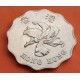 HONG KONG 2 DOLARES 1998 FLORES y VALOR KM.64 MONEDA DE NICKEL EBC @FORMA LOBULADA@