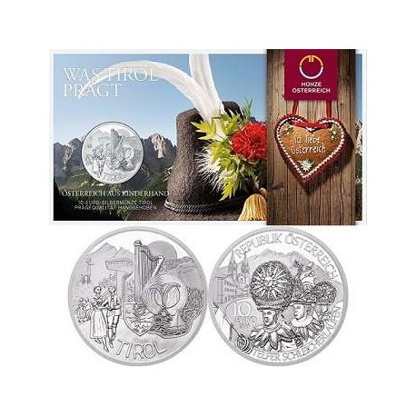 ..AUSTRIA 10€ EUROS 2014 REGION TIROL COBRE SC MONEDA COIN