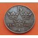 SUECIA 5 ORE 1948 CORONAS REALES KM.812 MONEDA DE HIERRO MBC Sweden