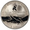 ESTADOS UNIDOS 1 DOLAR 1995 P OLIMPIADA DE ATLANTA GIMANSIA y ANILLAS KM.260 MONEDA DE PLATA PROOF Estuche Gymnastics