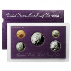 ESTADOS UNIDOS 1993 US MINT PROOF SET 1 Centavo a 1/2 Dolar