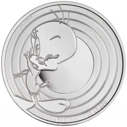 . 1 acoin SAMOA 5 DOLARES 2023 PIOLIN Dibujos LOONEY TUNES 4ª MONEDA DE PLATA OZ cápsula ONZA Tweety