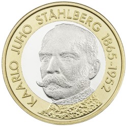 FINLANDIA 5 EUROS 2016 KAARLO JUHO Serie PRESIDENTE Nº 1 MONEDA CONMEMORATIVA BIMETALICA SC Finnland 5€ coin
