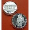 1 ONZA x VENEZUELA 100 BOLIVARES 1983 BICENTENARIO DEL LIBERTADOR SIMON BOLIVAR KM.58 MONEDA DE PLATA PROOF Ley 900 mls