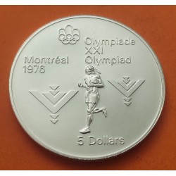 . CANADA 5 DOLARES 1973 OLIMPIADA MONTREAL BARCOS PLATA SC