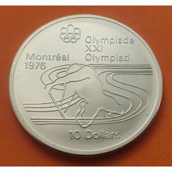 . CANADA 5 DOLARES 1973 OLIMPIADA MONTREAL BARCOS PLATA SC