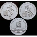 . 3 monedas x GUINEA 100 FRANCOS + 200 FRANCOS + 300 FRANCOS 1988 OLIMPIADAS PLATA SC GUINEE silver coins