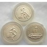 GUINEE 100 FRANCOS + 200 FRANCOS + 300 FRANCOS 1988 OLIMPIADAS MONEDAS DE PLATA Silver Francs