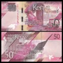 KENIA 50 SHILINGI 2019 Nuevo diseño RASCACIELOS y FABRICA Pick 52 BILLETE SC Africa KENYA UNC BANKNOTE 50 Shillingi Hamsini