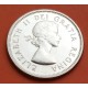 CANADA 25 CENTAVOS 1963 REINA ISABEL II y ALCE KARIBOU KM.52 MONEDA DE PLATA EBC/SC silver coin