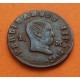 . @ESCASA@ ESPAÑA Rey FERNANDO VII 1 MARAVEDI 1833 Ceca de PAMPLONA FERNANDO III de NAVARRA MONEDA DE COBRE Spain