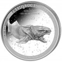 . 1 acoin CONGO 20 FRANCOS 2023 DUNKLEOSTEUS PEZ GIGANTE Prehistoric Life 11ª MONEDA DE PLATA cápsula ONZA OZ