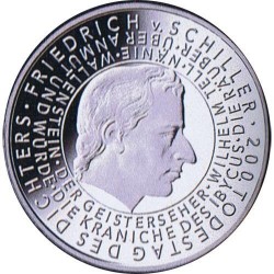 GERMANY 10 EUROS 2005 Ceca G SILVER UNC SILVER SCHILLER