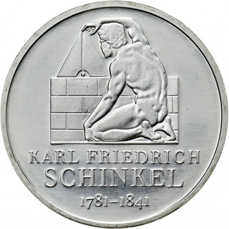 ALEMANIA 10 EUROS 2006 F VISTA DE LA ESTATUA Y MURAL ARQUITECTO FRIEDRICH SCHINKEL KM.245 MONEDA DE PLATA SC