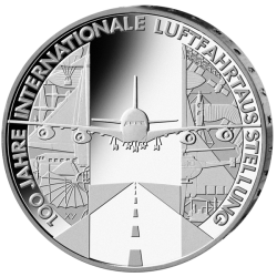 ALEMANIA 10 EUROS 2009 Ceca D PLATA AVION LUFTFANSA SC SILVER