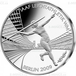 ALEMANIA 10 EUROS 2009 Ceca No IAAF CAMPEONATO MUNDIAL DE ATLETISMO EN BERLIN JABALINA MONEDA DE PLATA SC Germany