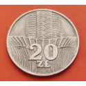 POLONIA 20 ZLOTY 1974 MW RASCACIELOS y CASCADA KM 67 MONEDA DE NICKEL MBC Poland 20 Zlotych