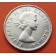 CANADA 1 DOLAR 1955 INDIOS EN CANOA 1º RETRATO DE ISABEL II KM.54 MONEDA DE PLATA EBC $1 Dollar silver coin