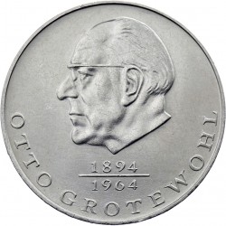 ALEMANIA DEMOCRATICA 20 MARCOS 1973 A OTTO GROTEWOHL KM.47 MONEDA DE NICKEL SC- Germany DDR RDA Marks