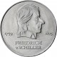 ALEMANIA DEMOCRATICA 20 MARCOS 1972 A FRIEDRICH SCHILLER KM.40 MONEDA DE NICKEL SC- Germany DDR RDA 20 Marks