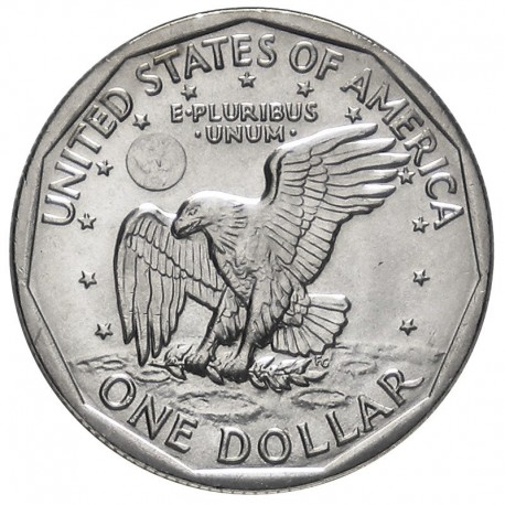 ESTADOS UNIDOS 1 DOLAR 1980 P SUSAN B. ANTHONY AGUILA SOBRE LA LUNA KM.207 MONEDA DE NICKEL SC- USA 1 Dollar R/2