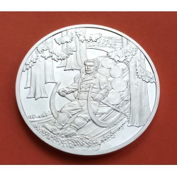 AUSTRIA 500 SCHILLINGS 1995 TRINEO y VISTA DE LOS ALPES KM.3029 MONEDA DE PLATA PROOF Osterreich silver coin