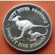 HUTT RIVER Province 25 DOLARES 1986 ESTATUA DE LA LIBERTAD y CANGURO KM.X.19 MONEDA DE PLATA SC $25 Australia