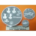 6 ONZAS x ESPAÑA 1 EURO 1997 + 5 EUROS 1997 + 25 EUROS 1997 AVIACION ESPAÑOLA PLATA 3 MONEDAS NO ESTUCHE SI CAPSULAS