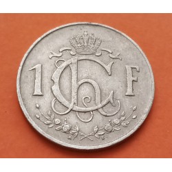 LUXEMBURGO 1 FRANCO 1962 TRABAJADOR DEL ACERO y VALOR ANAGRAMA NICKEL MBC