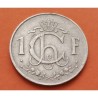 LUXEMBURGO 1 FRANCO 1962 TRABAJADOR DEL ACERO y VALOR ANAGRAMA NICKEL MBC