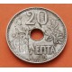 GRECIA 20 LEPTA 1912 DIOSA ATENEA Epoca del REY JORGE I KM.64 MONEDA DE NICKEL MBC- Greece 20 Drachmai