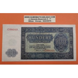 @RARO + ESQUINA@ ALEMANIA DEMOCRATICA 100 MARCOS 1948 BERLIN Serie C...419 Pick 15 BILLETE SC 100 Mark EAST GERMANY DDR RDA