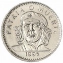 CUBA 3 PESOS 1995 ERNESTO CHE GUEVARA PATRIA o MUERTE KM.346A MONEDA DE NICKEL SC + IMPERFECCIONES R/3