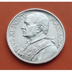 ..VATICANO 5 LIRAS 1940 PIUS XII BARCA PLATA SC SILVER UNC LIRE