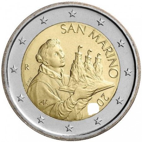 . 1 acoin x SAN MARINO 2 EUROS 2023 RETRATO GIOVAN BATTISTA Nuevo Diseño SC MONEDA TIPO NORMAL @NO CONMEMORATIVA@