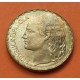 REPUBLICA ESPAÑOLA 1 PESETA 1937 DAMA y UVAS SC LATON ESPAÑA