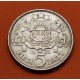 LETONIA 5 LATI 1931 DAMA ESLAVA KM.9 MONEDA DE PLATA EBC- 0,67 ONZAS @PUNTITO@ Latvia Latvijas Republik silver
