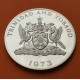 TRINIDAD y TOBAGO $10 DOLARES 1972 BARCOS MAPA PLATA SC- SILVER