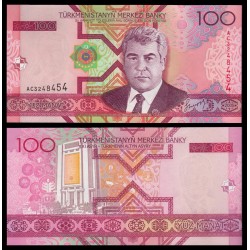. TURKMENISTAN 100 MANAT 1995 PRESIDENTE Pick 9 SC BILLETE