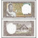 LAOS 20 KIP 1963 REY VISAVANG y TEMPLO Pick 11B BILLETE SC Lao Republic UNC BANKNOTE