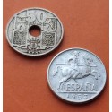 2 monedas RARAS x ESPAÑA 50 CENTIMOS 1949 * 19 51 FLECHAS INVERTIDAS + 5 CENTIMOS 1953 JINETE ESTADO ESPAÑOL P/2