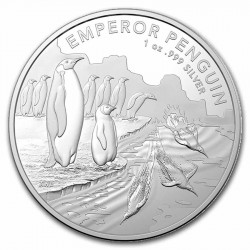 . 1 acoin AUSTRALIA 1 DOLAR 2023 PINGUINO EMPERADOR MONEDA DE PLATA silver coin ONZA OZ EMPEROR PENGUIN