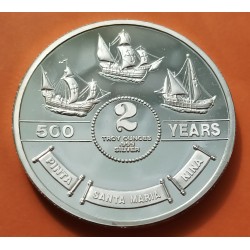 . 1 ONZA 1992 ESTADOS UNIDOS PLATA OZ SILVER MAPA y CRISTOBAL CO