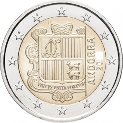 . 1 coin @ENVIO HOY@ ANDORRA 2 EUROS 2022 ESCUDO NACIONAL MONEDA BIMETALICA @NO CONMEMORATIVA@ SC TIPO NORMAL LA DE CIRCULACION