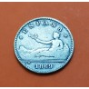 ..GOB PROVISIONAL 50 CENTIMOS 1869 * 6/9 SNM PLATA MBC++ ESPAÑA